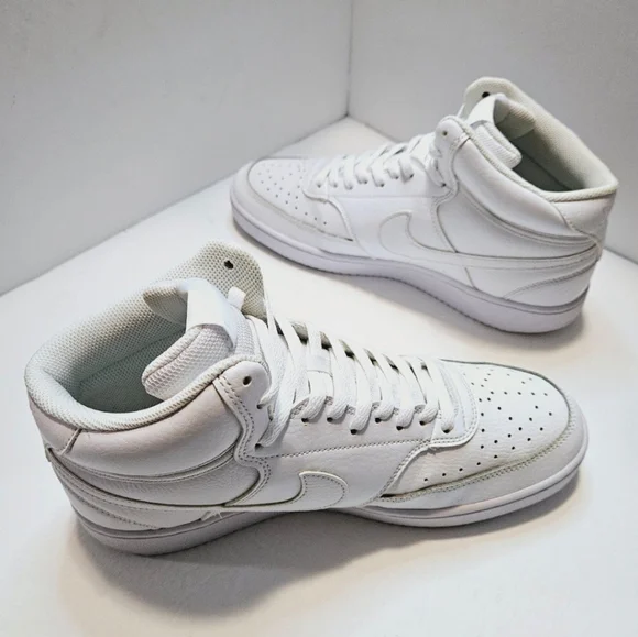 Nike Court Vision Mid Triple White Men's Shoes/Sneakers DC5466-100 Size 10 - Picture 4 of 11